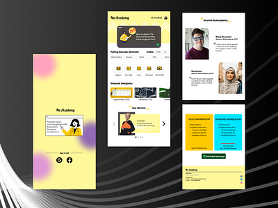 E-Learning Nu Academy app branding design elearning mobile mobileapp ui ux