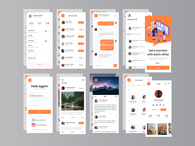 Social Media-Mobile Apps, Let's Talk With Everyone! design exploration inspiration mobileapp social socialmedia ui ux