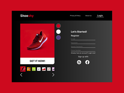E-Commerce Landing Pages- Shoeshy Exploration Design branding design e commerce inspiration landingpage ui ux website