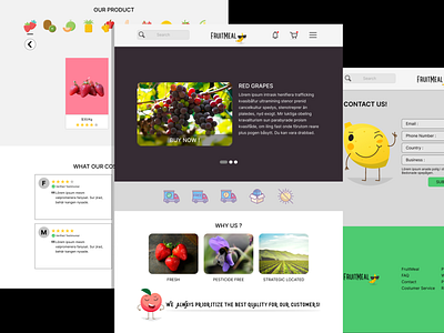 Homepage Website - Healthy with FruitMeal ! design fruit fruitstore mockup ui ux website