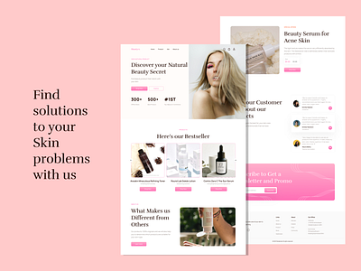 Beauty Brand Skincare E-Commerce Landing Page beauty e commerce landingpage skincare ui ux website