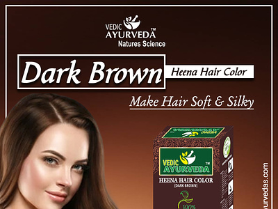 Natural Henna Hair Color (dark brown) No Chemical (100gm) by Vedic Ayurveda  on Dribbble