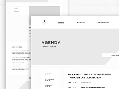 FCC Services Wireframes agenda angles clean layout simple wireframes