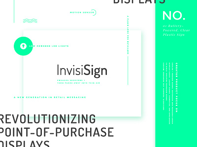 InvisiSign bright card green icon linear typography