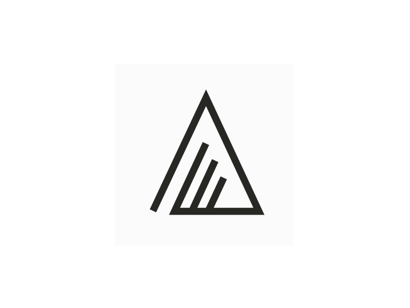 AF&F Logo Animation animated black gold logo triangle white