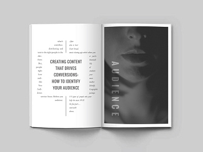Content That Drives Conversions black blog post journal layout magazine title typography white white space