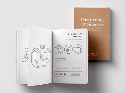 Partnering for Success Relaunch book booklet business creative digital ebook icons illustrations launch process strategy