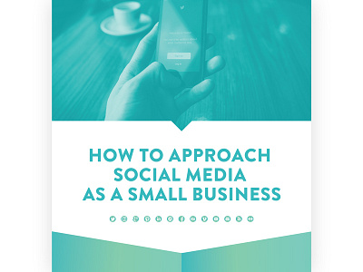 How to Approach Social Media as a Small Business blue gradient icons social media thought bubble