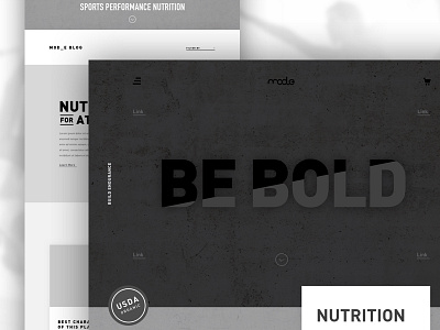 Mode Website Concept athletic bold clean grey navigation sporty strong website