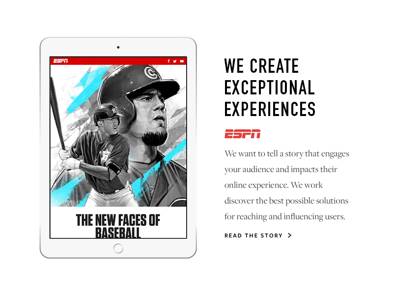 ESPN Feature article baseball blog engaging espn experience feature interaction sports story website