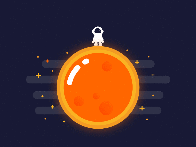 Logo Animation astronaut branding logo planet space stars