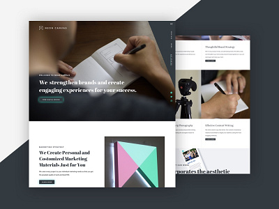 Neon Canvas Website Concept