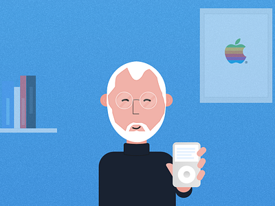 Steve Jobs apple illustration ipod steve jobs