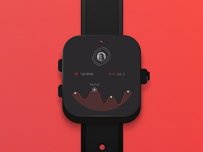 Smart Watch skeumorphic smart watch ui