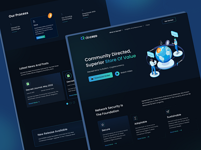 Crypto Decred wallet Landing Page