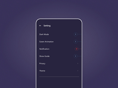 Daily UI - On/Off Switch - 015 app dailyui design onoffswitch setting ui