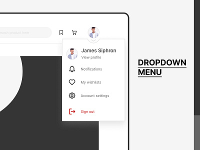 Daily UI - Dropdown Menu - 027 dailyui dailyui027 design dropdown menu