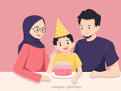 Family : Flat Vector illustration