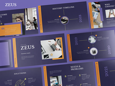 Zeus Presentation template app branding design googlesildes graphic design illustration powerpoint presentation ui ux