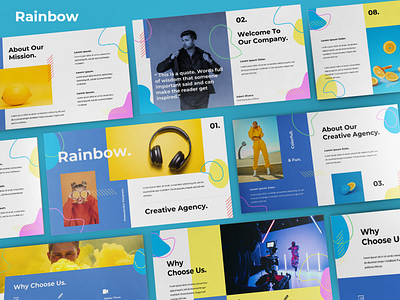 Colorfull Presentation template app branding design digital graphic design ui ux