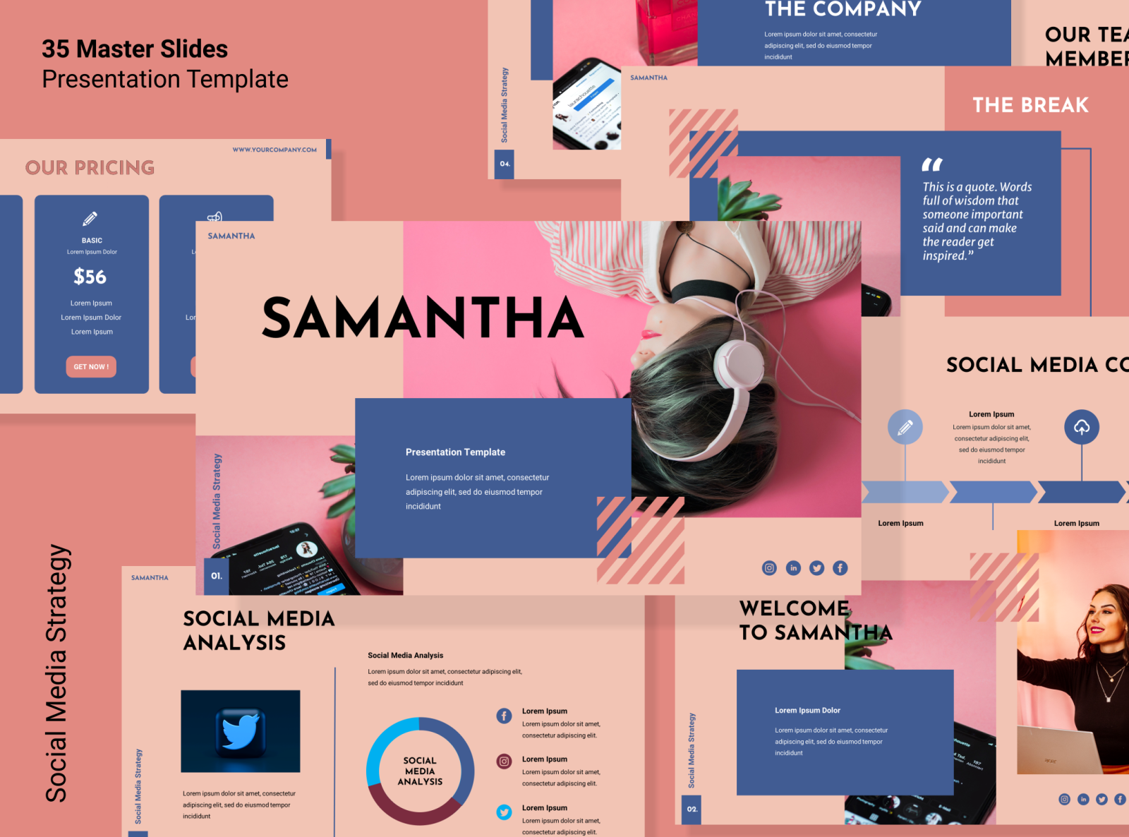 social media strategy presentation template