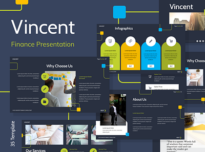 Finance Presentation Template branding business design digital finnace graphic design ui ux