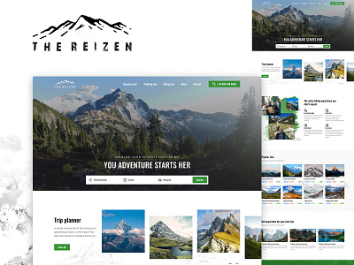The Reizen - Travel website (7 Days Design Training) - 01 001 design design training training travel travel website ui uidesign webdesign