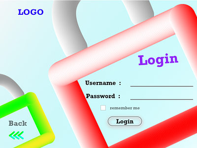 Daily Ui challange #Day01 - Login page 3d ui