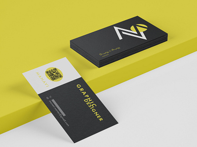 Business Card black brand branding business card card design graphic graphic design logo self branding ui uiux yellow