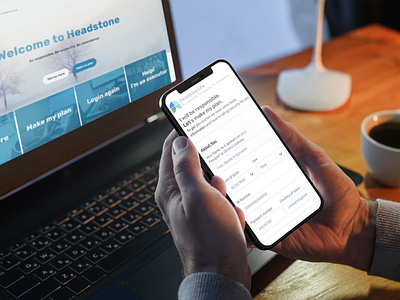 Headstone - web & mobile mockup