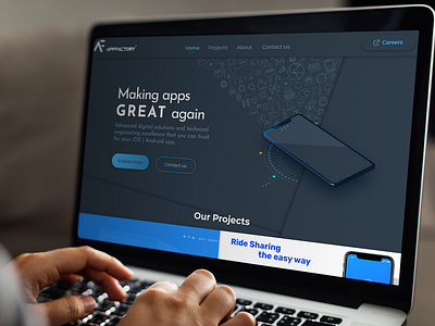 AppFactory Ltd. - web mockup