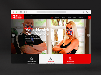 Krissfit - fitness & workouts web design