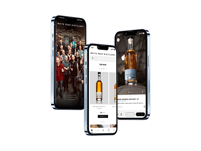 WPD whisky distillery app app branding design logo ui ux vector