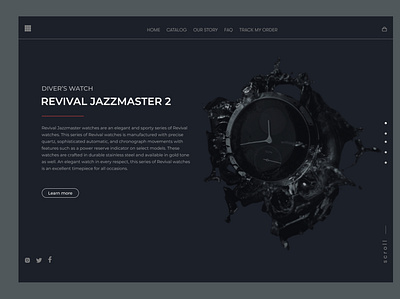 Website for watches. design ui