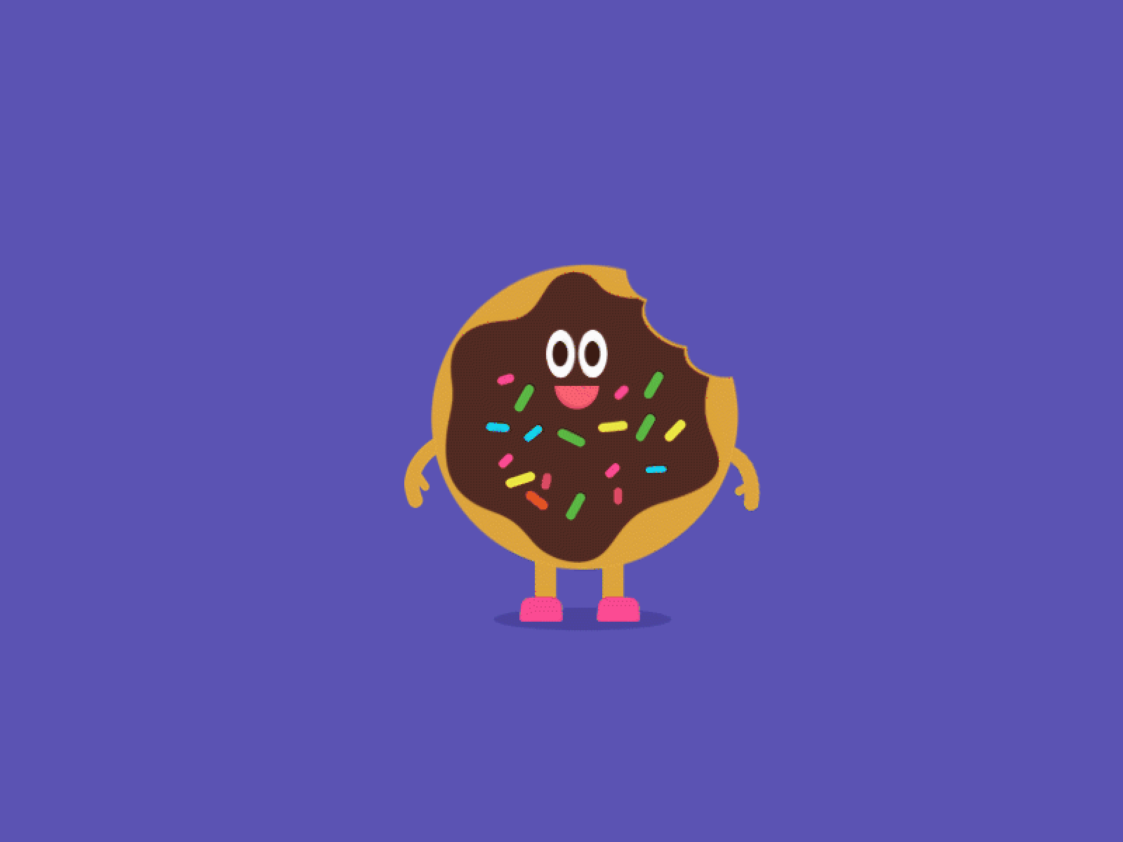Jumping Donut animation design illustration principle app vector