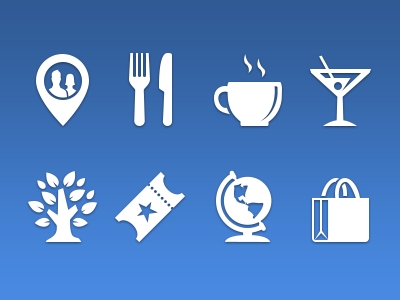 Nearby Places Category Iconography icons nearby places search