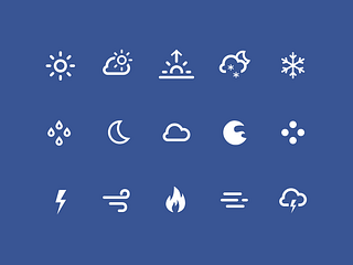 Weather Icons by Jasper Hauser for Design at Meta on Dribbble