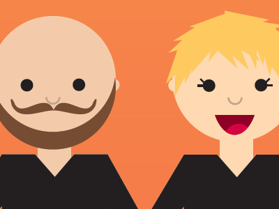 party people beard blonde illustration illustrator orange vector