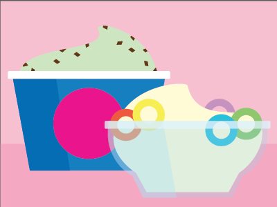 Ice Cream fruit loops ice cream illustrator mint chip