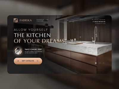 Kitchen Furniture Landing Page | First screen first screen graphic design landing landing page one page ui