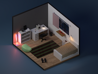 Isometric Room #MadewithBlender