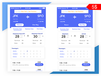 Flight Booking App (Sketch File)