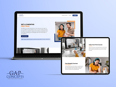 GAP CONCEPTS branding design education online courses ui ux website