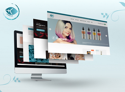 K Cosmetics beauty branding design e commerce graphic design landing page online shopping products shopping cart store ui ux website