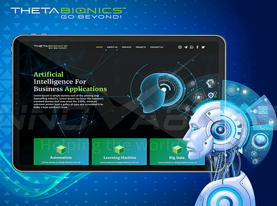 Theta Bionic Website design graphic design la landing page ui