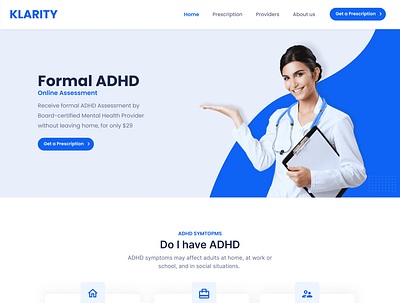 Klarity Website Landing Page branding design landing page ui ux