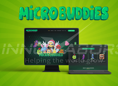 Microbuddies NFT Website graphic design landing page ui ux