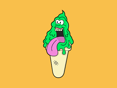 Slimer Cone 80s 90s cone ghost ghost busters ice cream retro slimer
