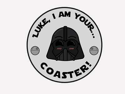 Darth Vader Head Coaster coaster darthvader lightsaber skywalker space starwars stickermule