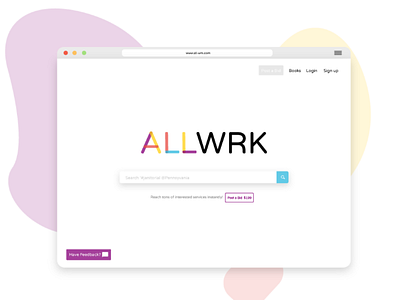 ALLWRK Homepage design